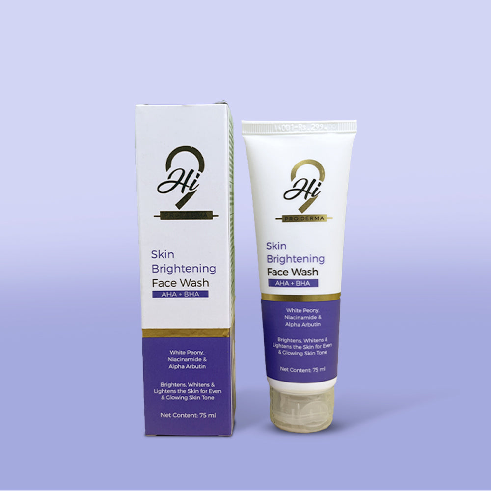Hi9 Skin Brightening Face Wash | AHA BHA & Niacinamide Face Wash for Sensitive Skin & Uneven Skin Tone | Reduces Dark Spots & Dullness | ProDerma Collection | 75ml