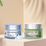 Day & Night Combo Hyaluronic Acid Day Cream 50gm + Green Tea With Active Mineral Complex Night Gel 50gm