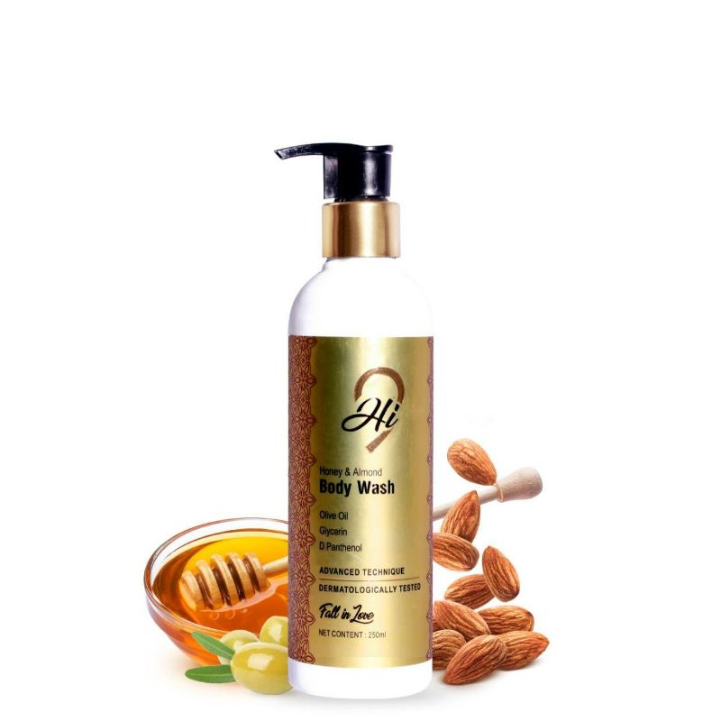 Hi9 Almond Honey Body Wash - Hydrates &amp; Cleanses Skin, 250ml