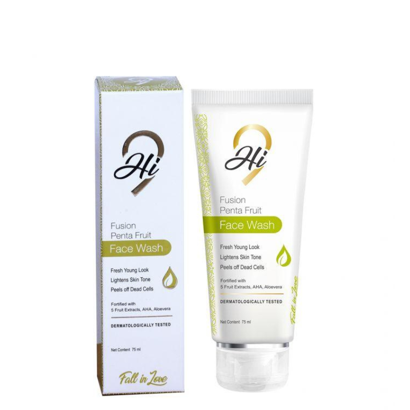 Hi9 Fusion Penta Fruit Face Wash For Skin Renewal &amp; Skin Lightening, 75ml