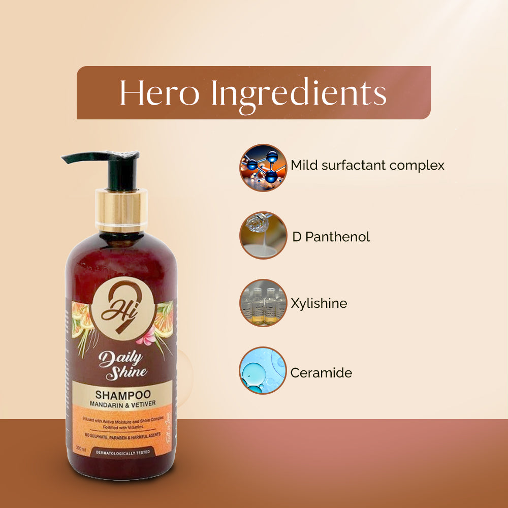 Hi9 Daily Shine Shampoo is a paraben-free 300ML | Nourishing Formula for Healthy Shiny Hair
