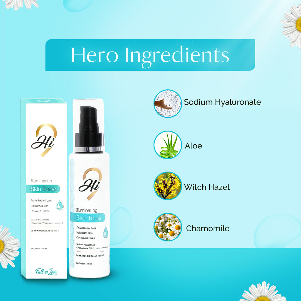 Hi9 Illuminating Skin Toner 100ml - Skin Tightening & Pore Refining Toner | Face Toner for Glowing Skin & Dark Spots