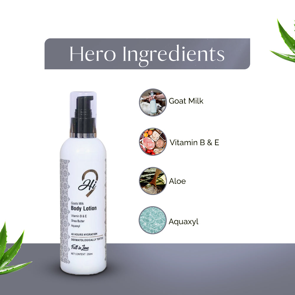 Free Hi9 Goat Milk Body Lotion For Healthy & Glowing Skin, 250ml