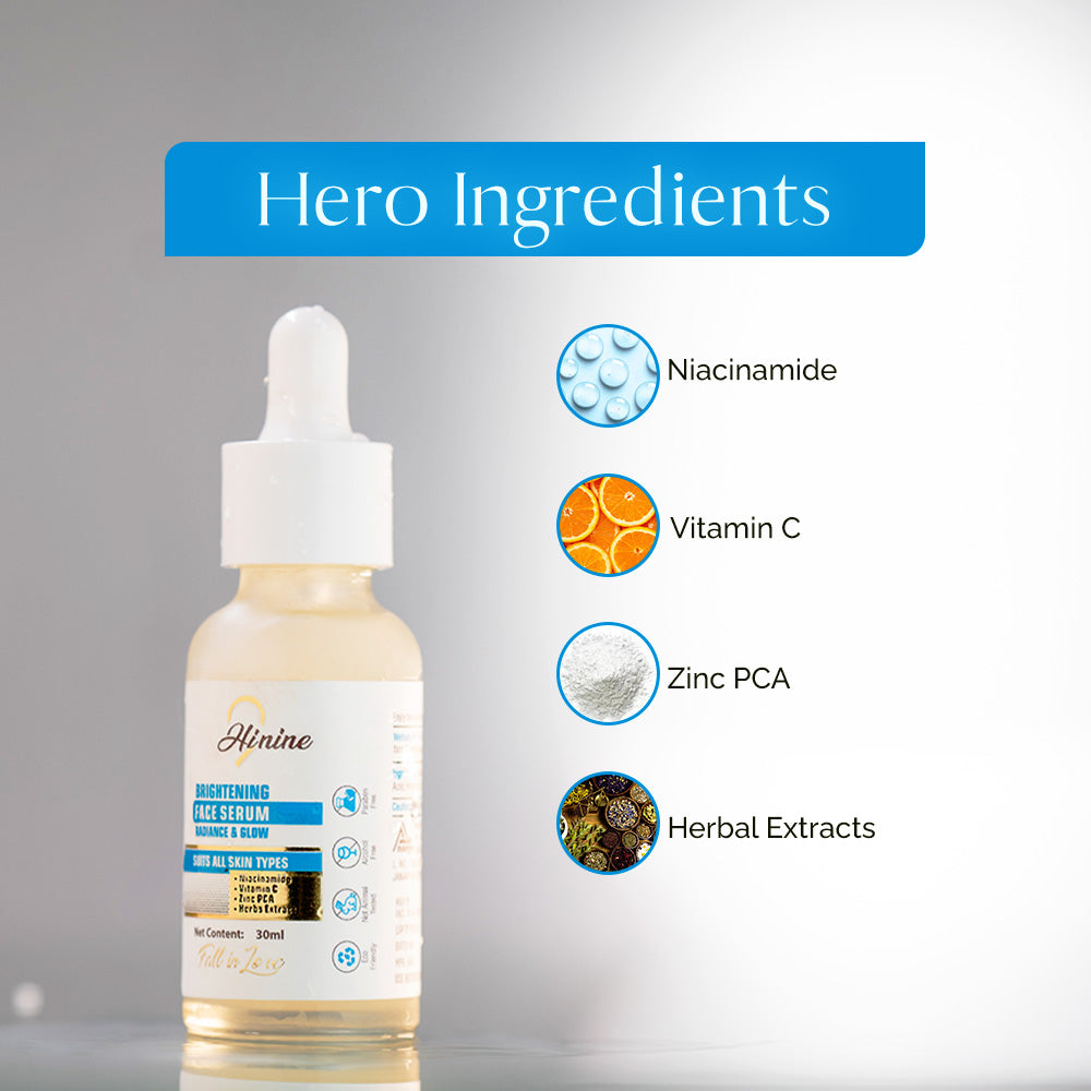 Hi9 Brightening Face Serum for Glowing & Brightening Skin - 30ml | perfect for both men and women | Improves the overall skin tone | Suitable for all skin types