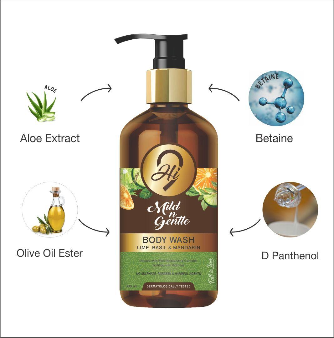Hi9 Mild n Gentle Body Wash Mild Lime Basil Mandarin 300ML