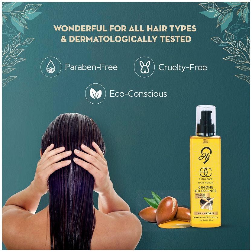 Hi9 Six in One Essence Extra Care Hair Oil for All Hair Types, 100ml - Myhi9