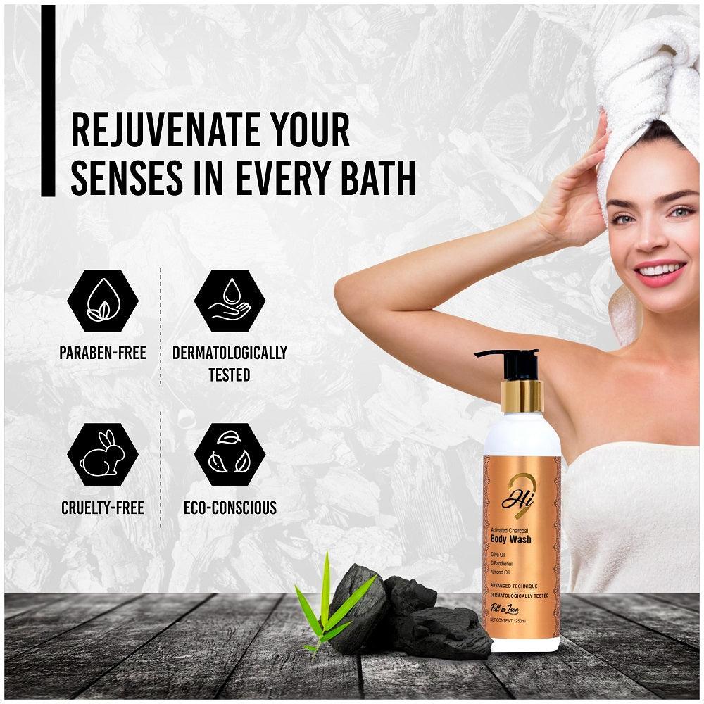 Hi9 Charcoal Body Wash 250ml - Deep Cleansing & Dirt Removal