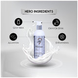Hi9 Goat Milk Shower Cream 250ml - Hydrating Shower Cream Infused with Vitamins B and E for Smooth, Nourished, and Brighter Looking Skin, detox shower cream detoxifying