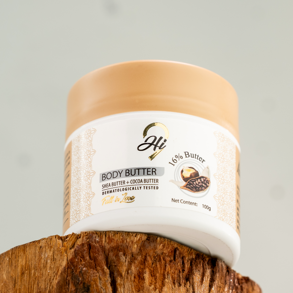 Hi9 Body Butter with Shea & Cocoa Butter | Natural Body Cream for Dry Skin | Shea Butter Moisturizer & Cocoa Butter Body Lotion | Non-Greasy Hydrating Body Cream for Men & Women | 100g