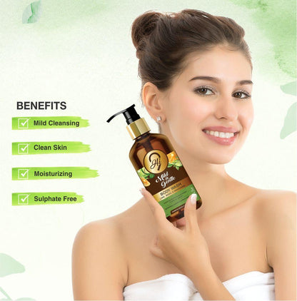 Hi9 Body Care Combo Pack of Mild n Gentle Body Wash Moisturizing Refreshing &amp; Soft Skin with Almond Honey body lotion (Pack of 2) - Myhi9