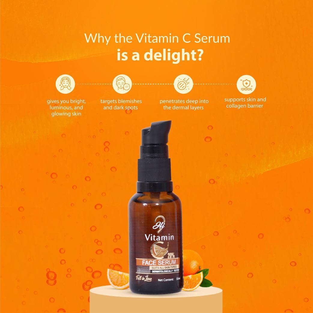 Hi9 Vitamin C Face Serum for Glowing &amp; Brightening Skin, 30ml - Myhi9